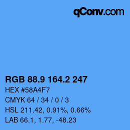 Color code: RGB 88.9 164.2 247 | qconv.com