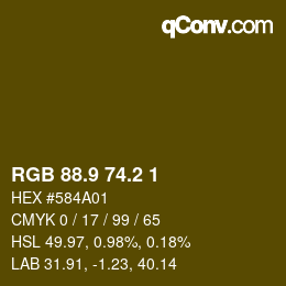 Color code: RGB 88.9 74.2 1 | qconv.com