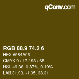 Color code: RGB 88.9 74.2 6 | qconv.com