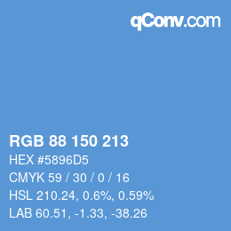Código de color: RGB 88 150 213 | qconv.com