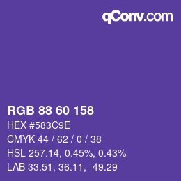 カラーコード: RGB 88 60 158 | qconv.com