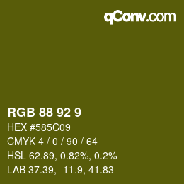 カラーコード: RGB 88 92 9 | qconv.com