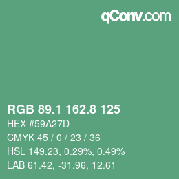 Color code: RGB 89.1 162.8 125 | qconv.com