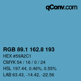 Color code: RGB 89.1 162.8 193 | qconv.com