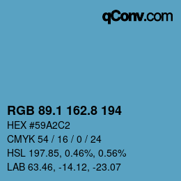 Color code: RGB 89.1 162.8 194 | qconv.com