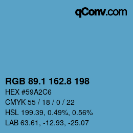 Color code: RGB 89.1 162.8 198 | qconv.com