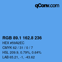 Color code: RGB 89.1 162.8 236 | qconv.com