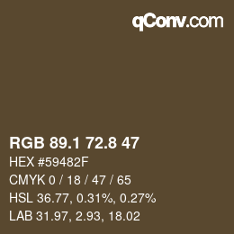Color code: RGB 89.1 72.8 47 | qconv.com