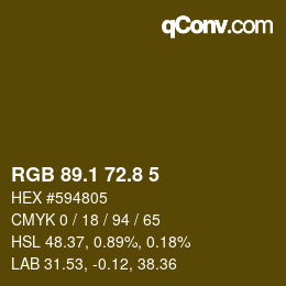 Código de color: RGB 89.1 72.8 5 | qconv.com