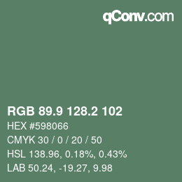Color code: RGB 89.9 128.2 102 | qconv.com