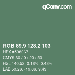 Color code: RGB 89.9 128.2 103 | qconv.com