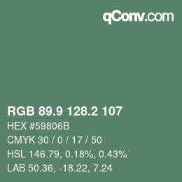 Color code: RGB 89.9 128.2 107 | qconv.com