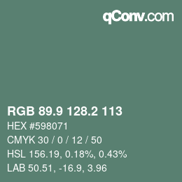 Color code: RGB 89.9 128.2 113 | qconv.com