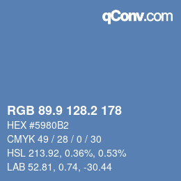 Color code: RGB 89.9 128.2 178 | qconv.com