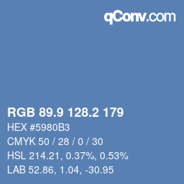 Color code: RGB 89.9 128.2 179 | qconv.com