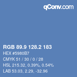 Color code: RGB 89.9 128.2 183 | qconv.com