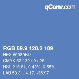 Color code: RGB 89.9 128.2 189 | qconv.com