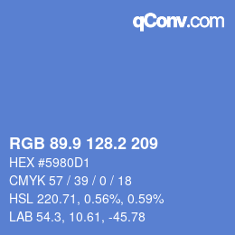 Color code: RGB 89.9 128.2 209 | qconv.com