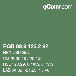 Color code: RGB 89.9 128.2 92 | qconv.com