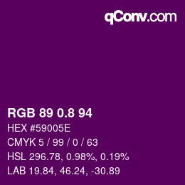 カラーコード: RGB 89 0.8 94 | qconv.com