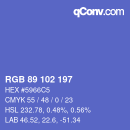 Color code: RGB 89 102 197 | qconv.com
