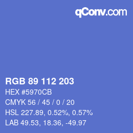 Color code: RGB 89 112 203 | qconv.com