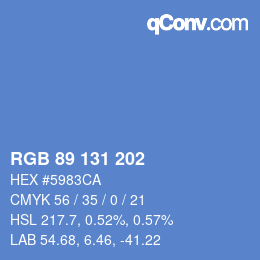 Farbcode: RGB 89 131 202 | qconv.com