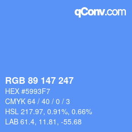 Color code: RGB 89 147 247 | qconv.com