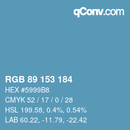 Color code: RGB 89 153 184 | qconv.com