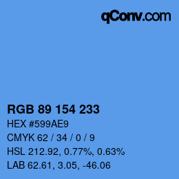 Color code: RGB 89 154 233 | qconv.com
