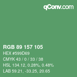 Color code: RGB 89 157 105 | qconv.com