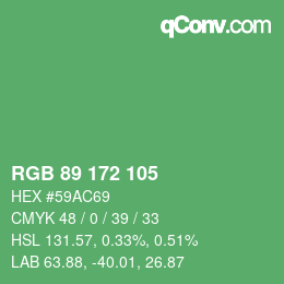 Color code: RGB 89 172 105 | qconv.com