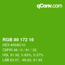 Color code: RGB 89 172 16 | qconv.com