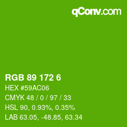 Color code: RGB 89 172 6 | qconv.com