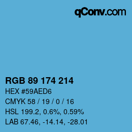 Color code: RGB 89 174 214 | qconv.com