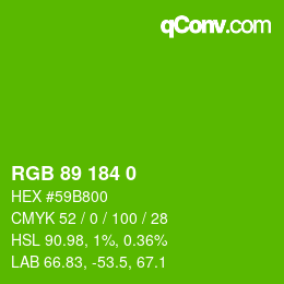 Color code: RGB 89 184 0 | qconv.com