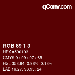 カラーコード: RGB 89 1 3 | qconv.com