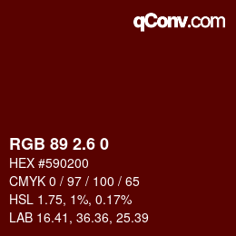カラーコード: RGB 89 2.6 0 | qconv.com