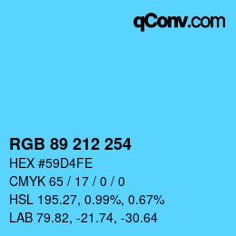 Color code: RGB 89 212 254 | qconv.com