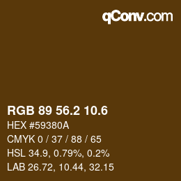 カラーコード: RGB 89 56.2 10.6 | qconv.com