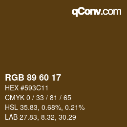 Color code: RGB 89 60 17 | qconv.com