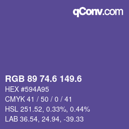 カラーコード: RGB 89 74.6 149.6 | qconv.com