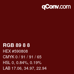 Color code: RGB 89 8 8 | qconv.com