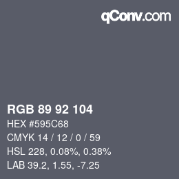 カラーコード: RGB 89 92 104 | qconv.com