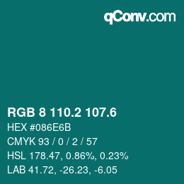 カラーコード: RGB 8 110.2 107.6 | qconv.com