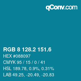 カラーコード: RGB 8 128.2 151.6 | qconv.com