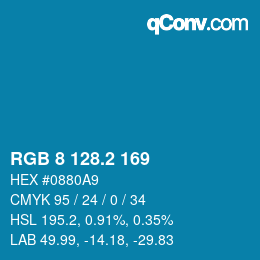 カラーコード: RGB 8 128.2 169 | qconv.com