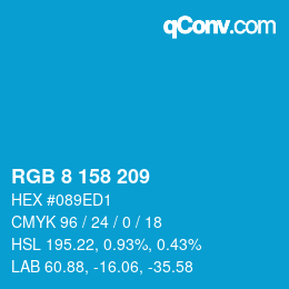 Color code: RGB 8 158 209 | qconv.com