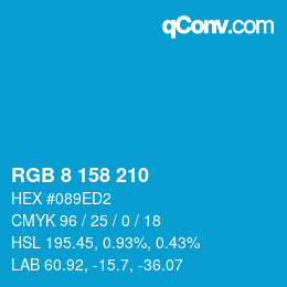 Color code: RGB 8 158 210 | qconv.com