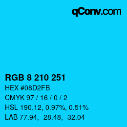 Color code: RGB 8 210 251 | qconv.com